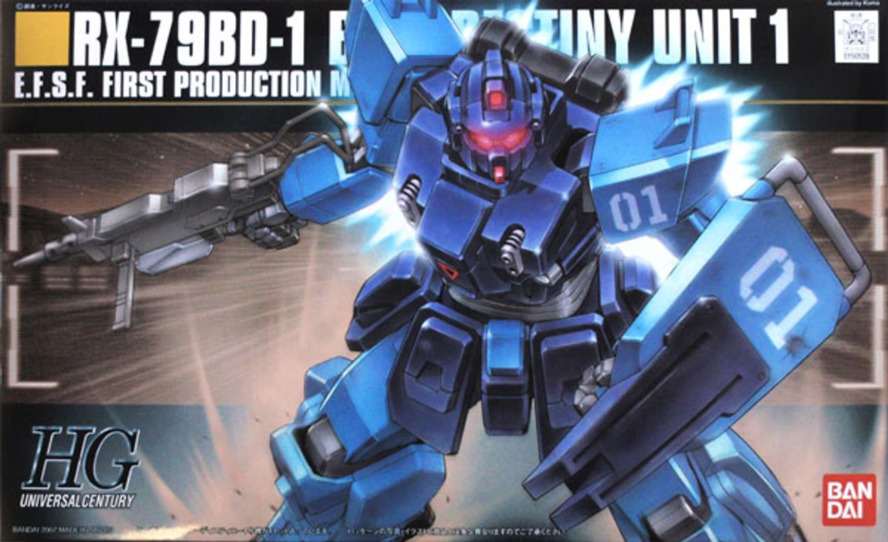 Bandai HGUC 080 Gundam RX-79BD-1 BLUE DESTINY 1/144 Scale Kit 3 Bandai HGUC 080 Gundam RX-79BD-1 BLUE DESTINY 1/144 Scale Kit