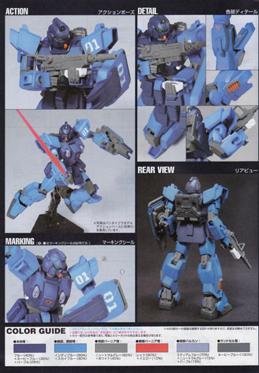Bandai HGUC 080 Gundam RX-79BD-1 BLUE DESTINY 1/144 Scale Kit 6 Bandai HGUC 080 Gundam RX-79BD-1 BLUE DESTINY 1/144 Scale Kit - Image 4