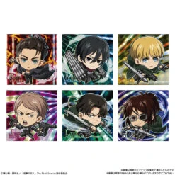 Bandai Candy Niformation Attack On Titan Deformed Metallic Sticker Collection 20pcs Box