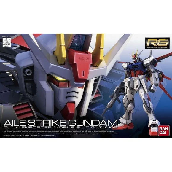Bandai RG #03 Gundam SEED GAT-X105 Aile Strike Gundam 1/144 Scale Model Kit 3 Bandai RG #03 Gundam SEED GAT-X105 Aile Strike Gundam 1/144 Scale Model Kit