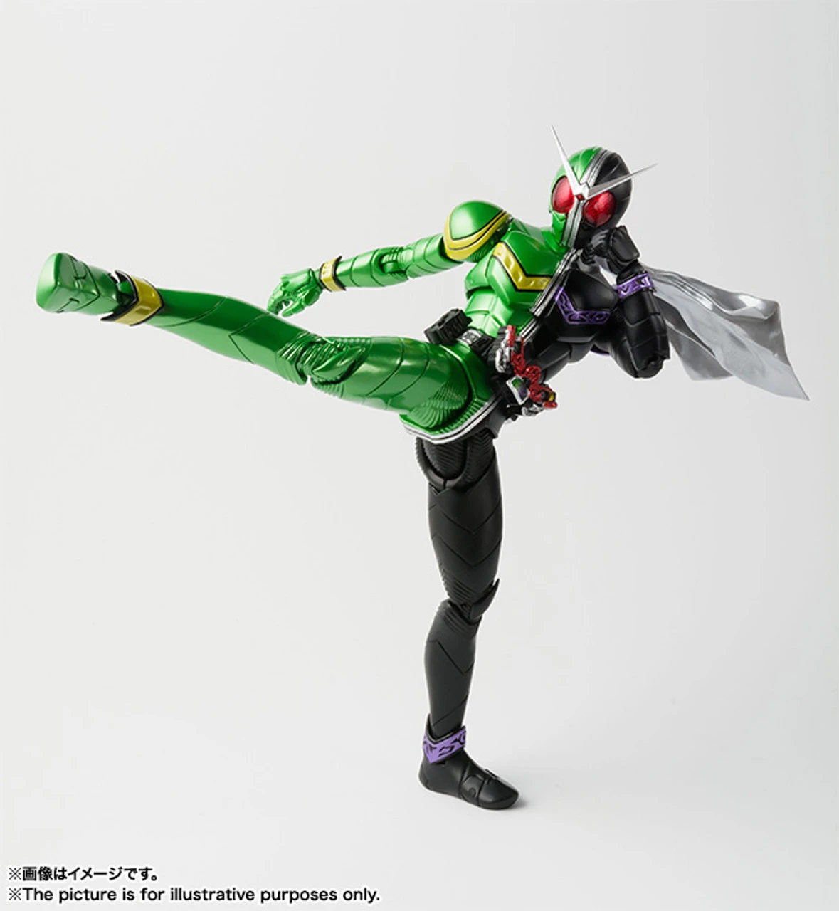 Bandai S.H.Figuarts (Shinkoccou Seihou) Kamen Rider W Cyclone Joker Action Figure 7 Bandai S.H.Figuarts (Shinkoccou Seihou) Kamen Rider W Cyclone Joker Action Figure - Image 5